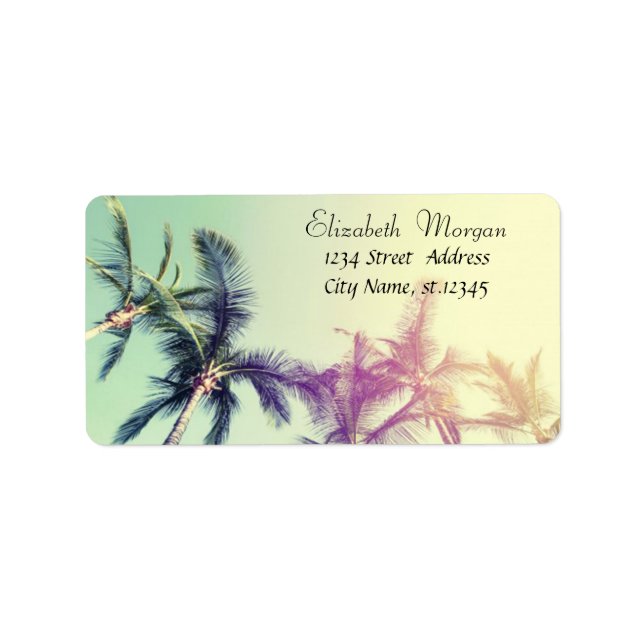 Etiqueta Guay Tropical, Palmeras (Frente)