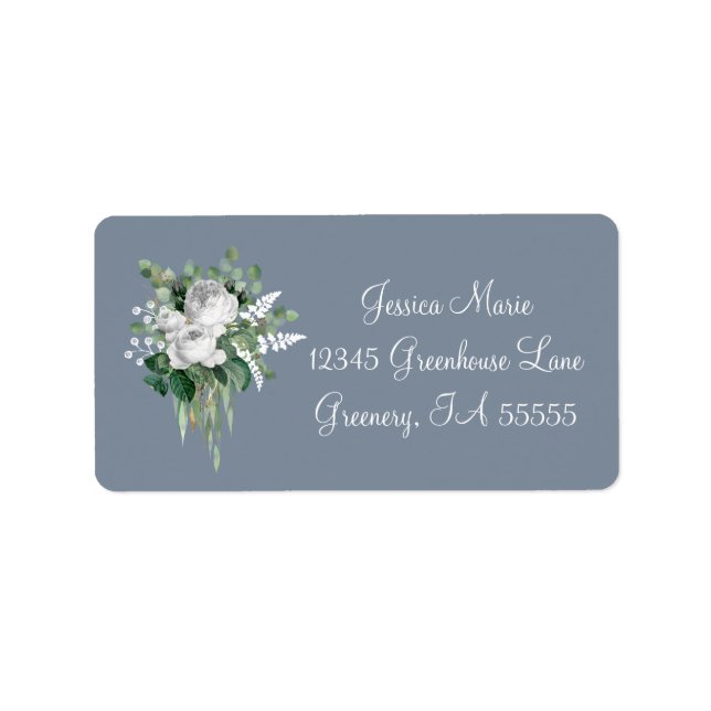 Etiqueta Guión botánico elegante (Frente)