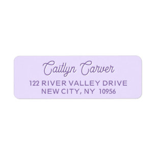 Etiqueta Guión brillante morado Tendencia Personalizado