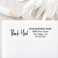 Guión de agradecimiento moderno Dirección de devol