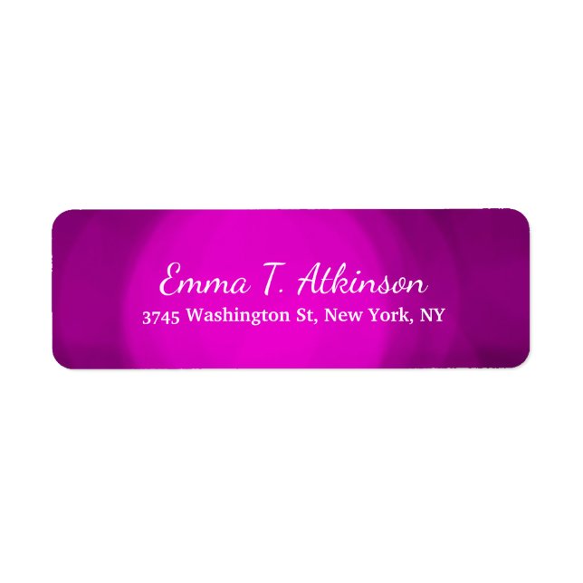 Etiqueta Guión de escritura creativa violeta rosa femenino (Frente)