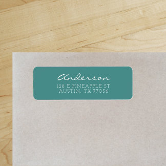 Etiqueta Guión de familia de personalizado | VERDE AZULADO