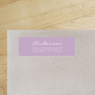 Etiqueta Guión de Familia Personalizado | Lavanda | Direcci