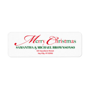 Etiqueta Guión de Feliz Navidad en Familia