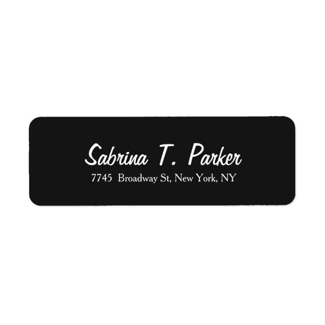 Etiqueta Guión elegante moderno Estilo gris oscuro (Frente)