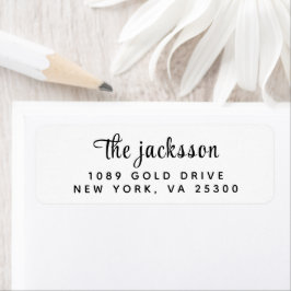 Etiqueta Guión esbozado de mano moderno simple