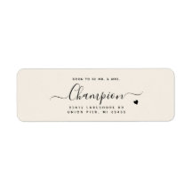 Guion minimalista romántico boda color crema
