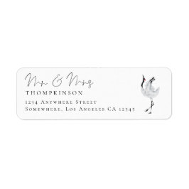 Etiqueta Guión moderno para la grúa Sr. Sra. Boda Dirección