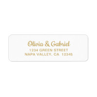 Guión oro moderno. Dirección de devolución del Bod