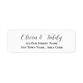 Etiqueta Guión personalizado | Clásica | Elegante | Simple