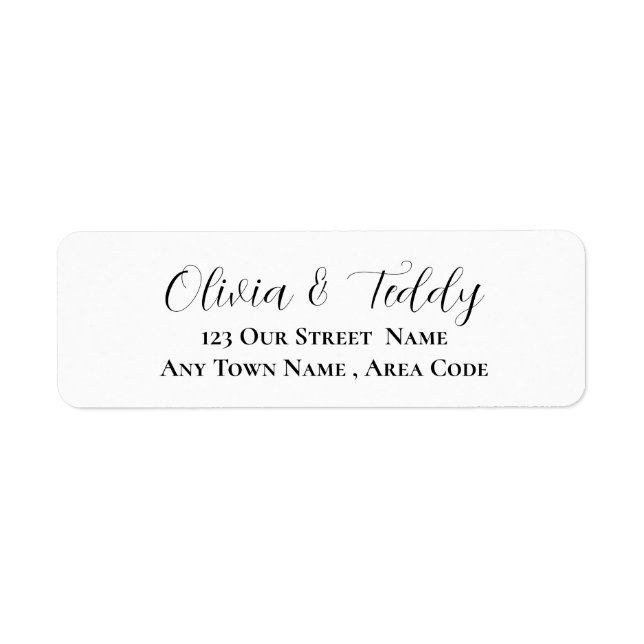 Etiqueta Guión personalizado | Clásica | Elegante | Simple (Frente)