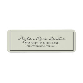 Etiqueta Guión verde sabio moderno