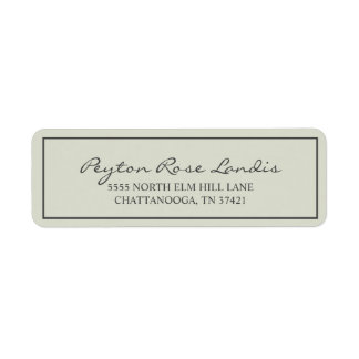 Etiqueta Guión verde sabio moderno