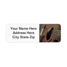 Etiqueta Guitarra Acústica De Seis Cazas