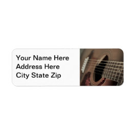 Etiqueta Guitarra Acústica De Seis Cazas