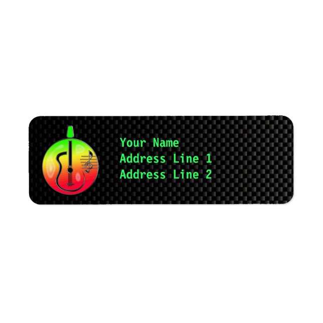 Etiqueta Guitarra Acústica Sleek (Frente)