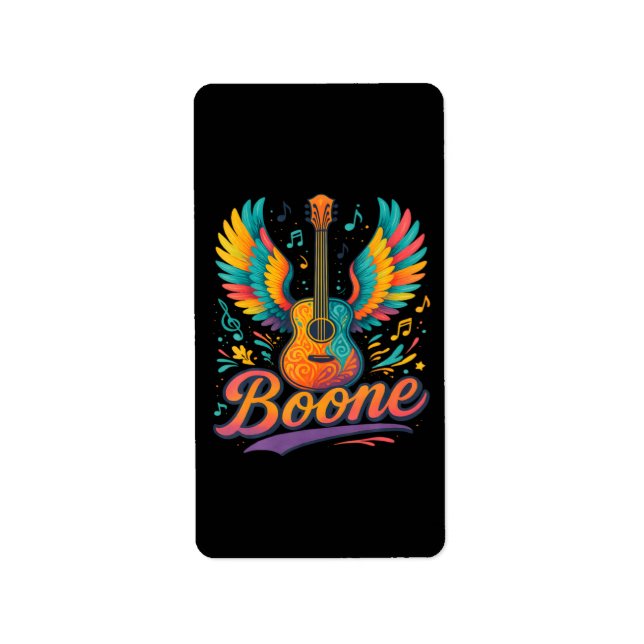 Etiqueta Guitarra Boone (Frente)