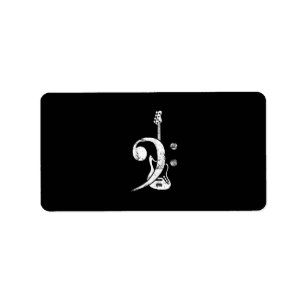 Etiqueta Guitarra Lover  Bass Clef Bass Guitar