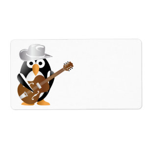 Etiqueta Guitarrista pingüino