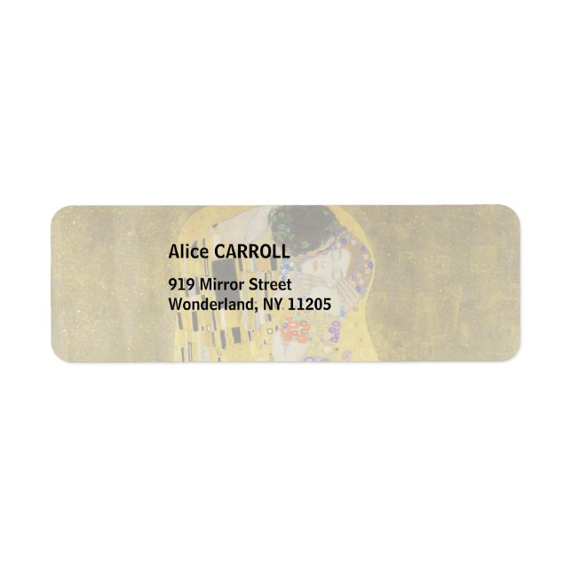 Etiqueta Gustav Klimt - El beso (Frente)
