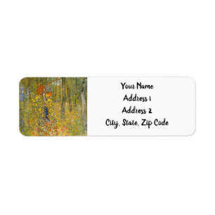 Etiqueta Gustav Klimt Farm Garden con Crucifix