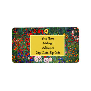 Etiqueta Gustav Klimt Flower Garden