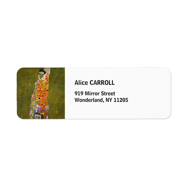 Etiqueta Gustav Klimt - Hope II (Frente)