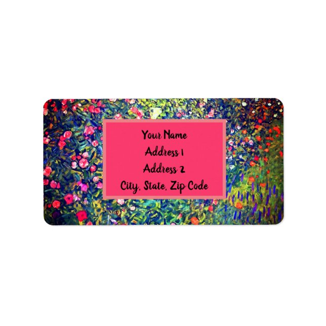 Etiqueta Gustav Klimt Italian Garden (Frente)