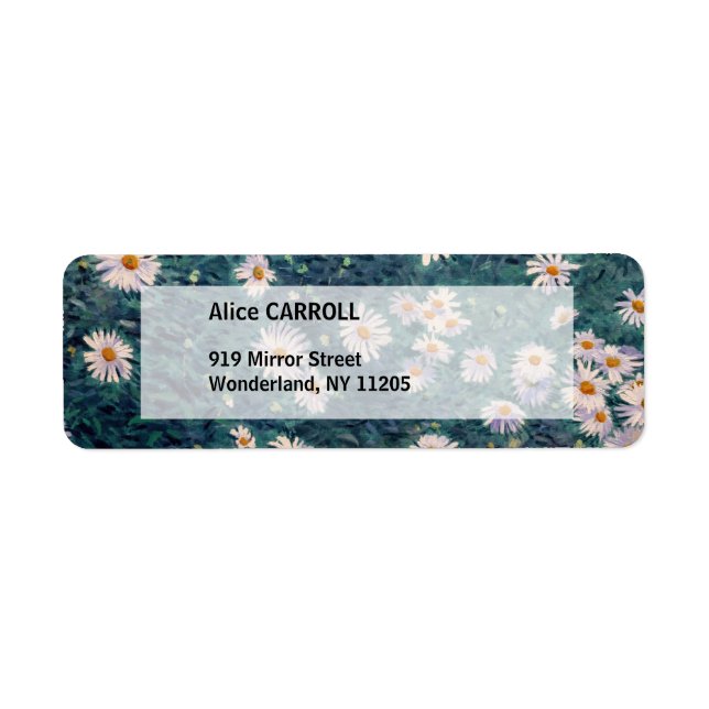 Etiqueta Gustave Caillebotte - Cama de Daisies, detalle (Frente)