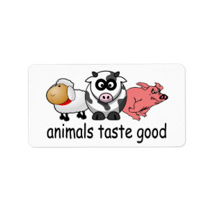 Etiqueta Gusto de los animales bueno - diseño divertido de