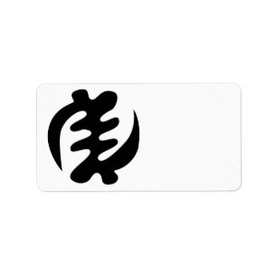 Etiqueta Gye Nyame   Dios es Símbolo Adinkra Supremo
