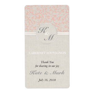 Etiqueta Habilidad de Boda de coral SmartElegance