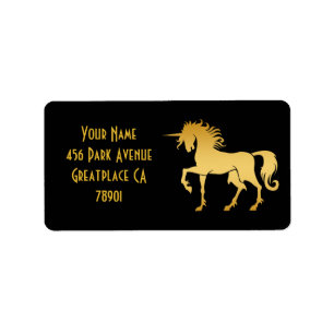 Etiqueta Habilidad de dirección de silueta de Unicornio de