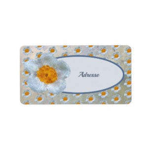 Etiqueta häckelblume  Adressaufkleber