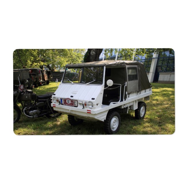 Etiqueta Haflinger de puch blanco (Frente)