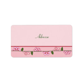 Etiqueta Halbe Blüten Adressaufkleber