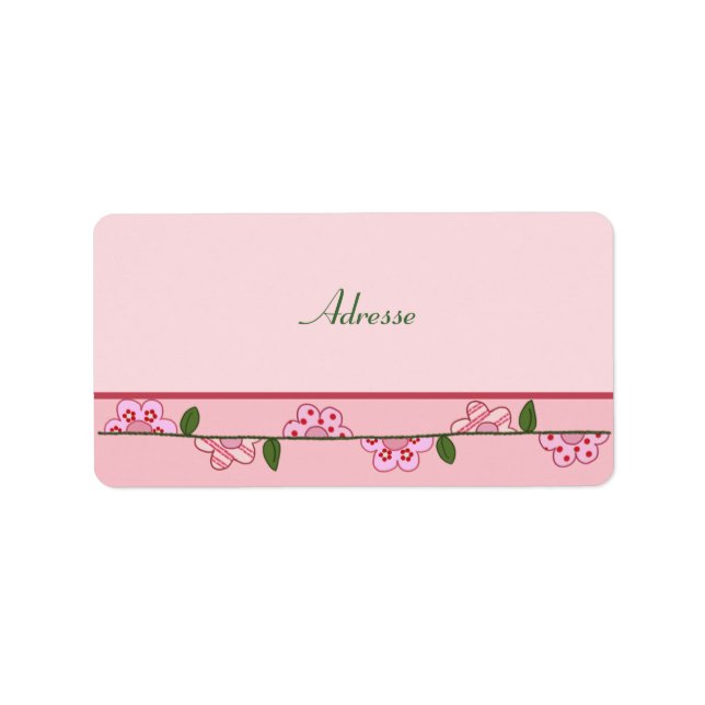 Etiqueta Halbe Blüten Adressaufkleber (Frente)