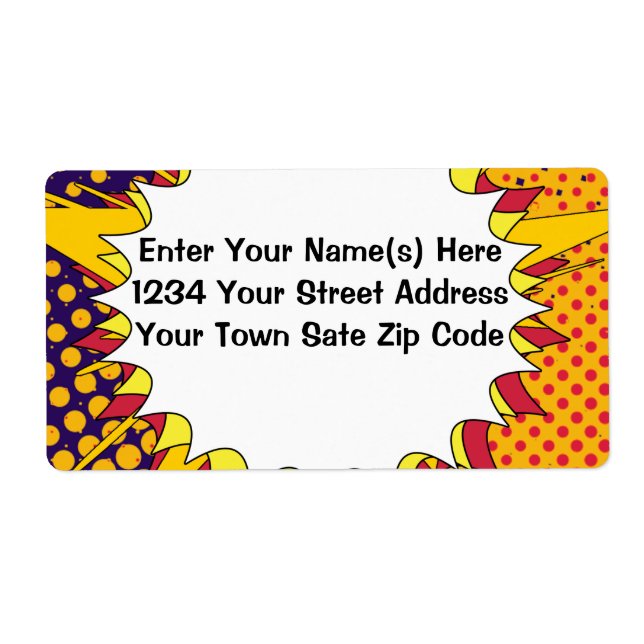 Etiqueta Halftone Sunset (Frente)