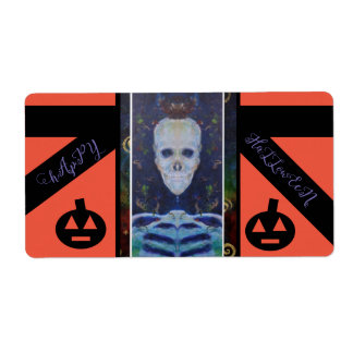 Etiqueta Halloween Bones Skeleton Maureen Girard