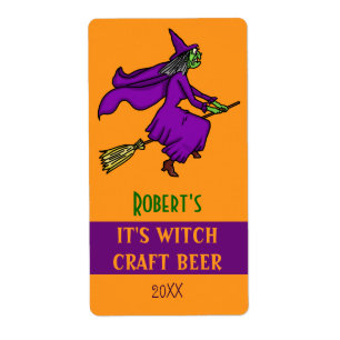 Etiqueta Halloween Brujas brujas Craft Beer Bottle