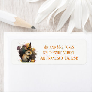 Etiqueta Halloween de conejo acuarela - Personalizado