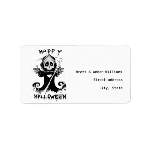 Etiqueta Halloween de pañales mullidos