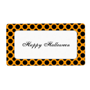 Etiqueta Halloween de Personalizado de puntos de p