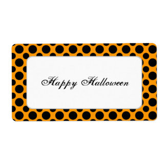 Etiqueta Halloween de Personalizado de puntos de p