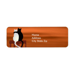 Etiqueta Halloween de velas de calabazas gatos