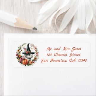 Etiqueta Halloween Floral Wreath - El Conejo - Dirección