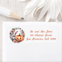 Etiqueta Halloween Floral Wreath - El Conejo - Dirección