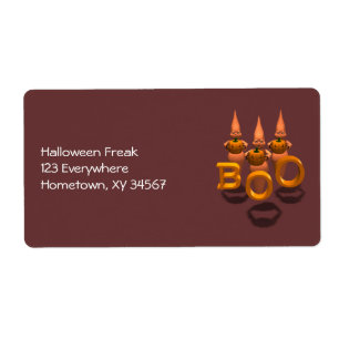 Etiqueta Halloween Ghosts Booh