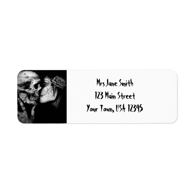 Etiqueta Halloween gótico (Frente)