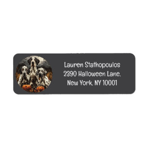 Etiqueta Halloween Great Dane Dogs Jack O Lantern